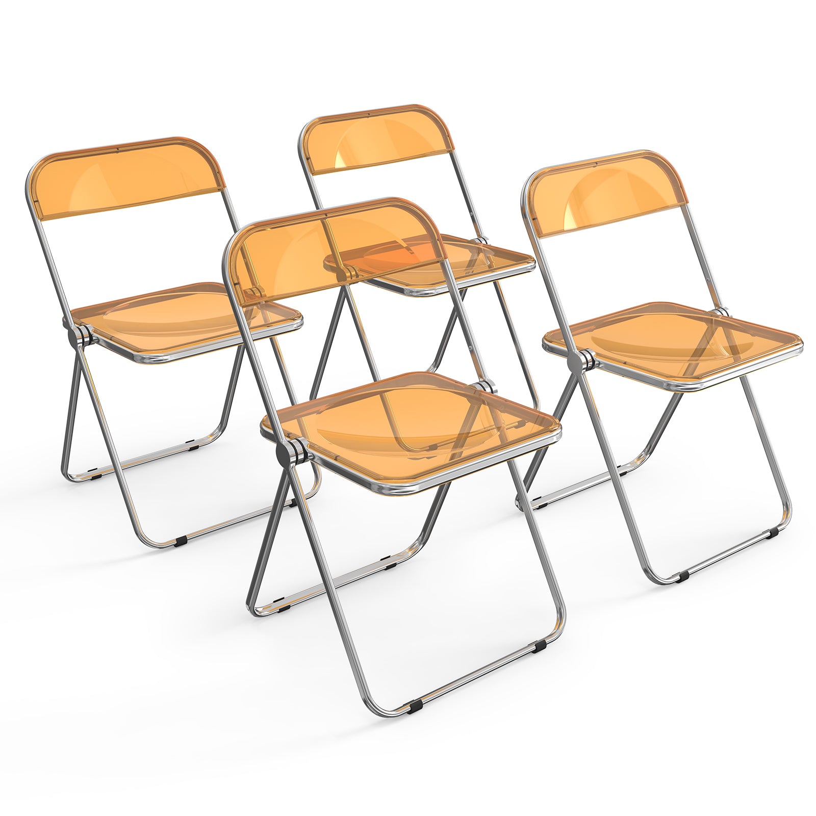 2pcs Foldable Patio Plastic Folding Chairs